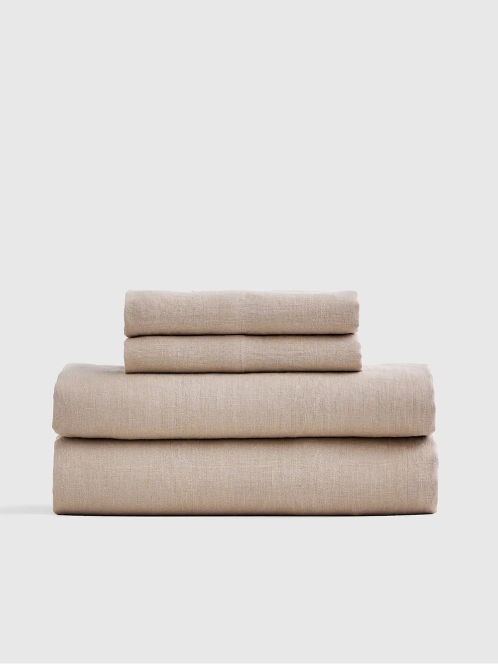 New Quince European Linen Sheet Set 4-piece Queen MSRP $184 - Toffee